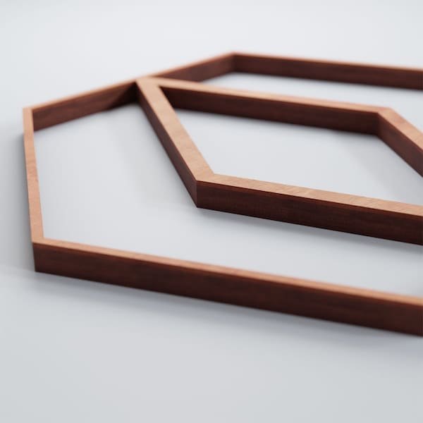 Ekena Millwork Extra Small Hillrose Decorative Fretwork Wood Wall Panels, Cherry, 7 3/8"W x 7 3/8"H x 3/8"T - WALW08X08X0375HRECH