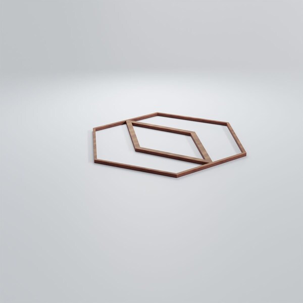 Ekena Millwork Medium Hillrose Decorative Fretwork Wood Wall Panels, Walnut, 15 3/8"W x 15 3/8"H x 3/8"T - WALW16X16X0375HREWA