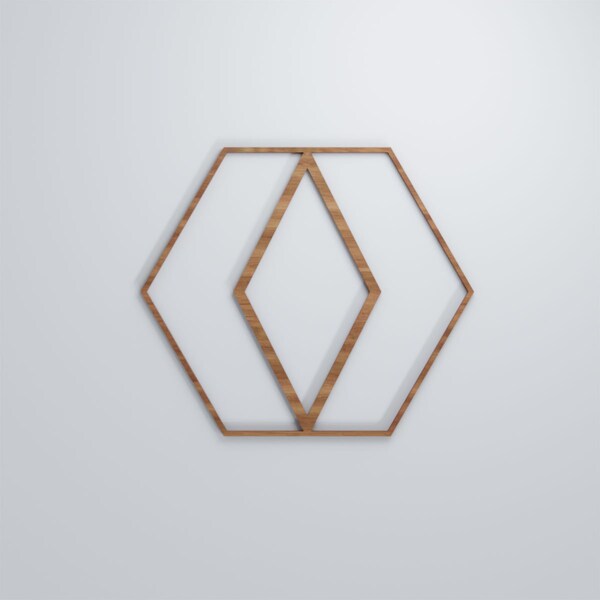 Ekena Millwork Medium Hillrose Decorative Fretwork Wood Wall Panels, Walnut, 15 3/8"W x 15 3/8"H x 3/8"T - WALW16X16X0375HREWA