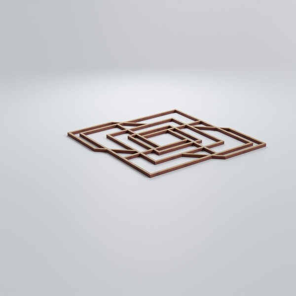 Ekena Millwork Medium Norwood Decorative Fretwork Wood Wall Panels, Hickory, 15 3/8"W x 15 3/8"H x 3/8"T - WALW16X16X0375NWDHI