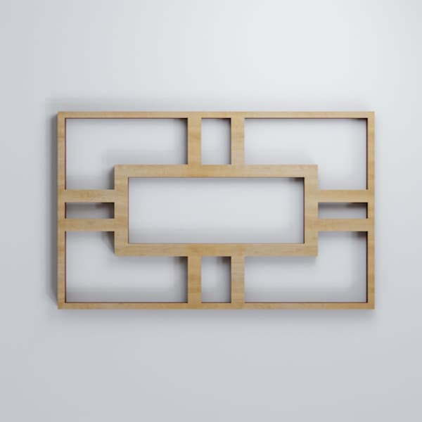 Ekena Millwork Extra Small Hastings Decorative Fretwork Wood Wall Panels, Hickory, 4 7/8"W x 7 3/8"H x 3/8"T - WALW08X08X0375HASHI