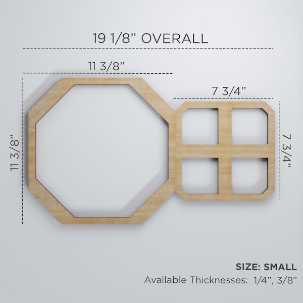 Ekena Millwork Small Johnston Decorative Fretwork Wood Wall Panels, Wood (Paint Grade), 19 1/8"W x 11 3/8"H x 3/8"T - WALW12X12X0375JHNMF