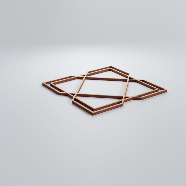 Ekena Millwork Small Kiowa Decorative Fretwork Wood Wall Panels, Alder, 11 3/8"W x 11 3/8"H x 3/8"T - WALW12X12X0375KWAAL