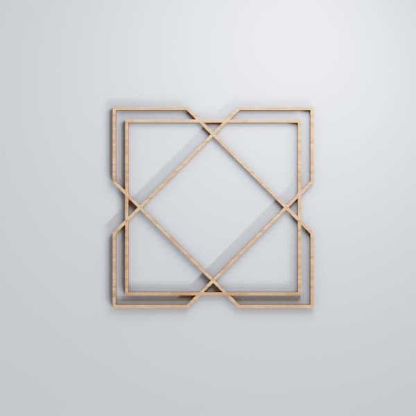 Ekena Millwork Small Kiowa Decorative Fretwork Wood Wall Panels, Alder, 11 3/8"W x 11 3/8"H x 3/8"T - WALW12X12X0375KWAAL