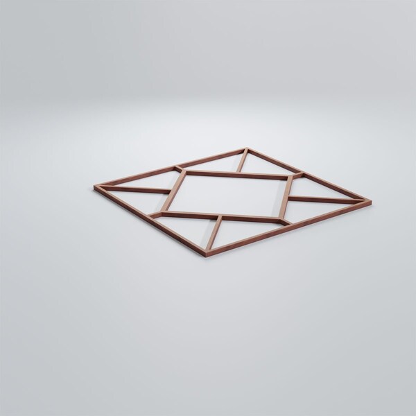 Ekena Millwork Medium Hudson Decorative Fretwork Wood Wall Panels, Wood (Paint Grade), 15 3/8"W x 15 3/8"H x 3/8"T - WALW16X16X0375HSNMF