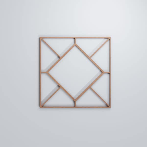 Ekena Millwork Medium Hudson Decorative Fretwork Wood Wall Panels, Wood (Paint Grade), 15 3/8"W x 15 3/8"H x 3/8"T - WALW16X16X0375HSNMF
