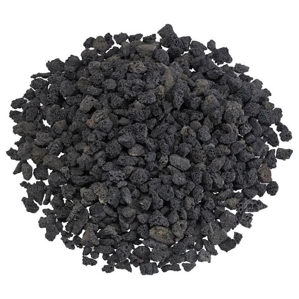 American Fire Glass Small Black Lava Rock - 10 Lb Bag - LAVA-S-10
