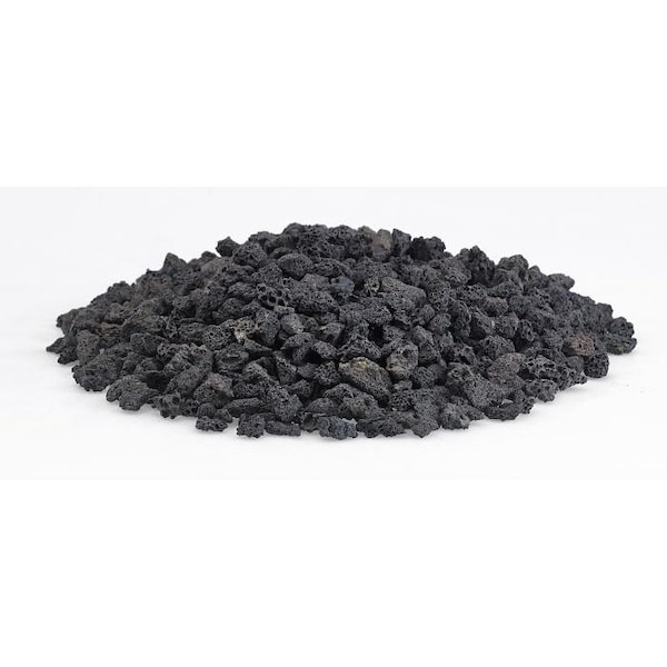 American Fire Glass Small Black Lava Rock - 10 Lb Bag - LAVA-S-10