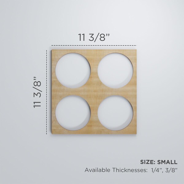 Ekena Millwork Small Wembley Decorative Fretwork Wood Wall Panels, Walnut, 11 3/8"W x 11 3/8"H x 3/8"T - WALW12X12X0375WEMWA