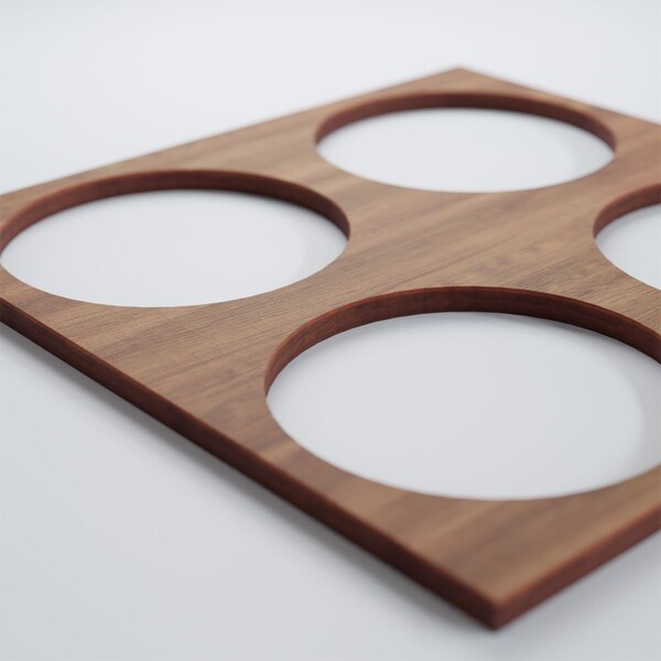 Ekena Millwork Small Wembley Decorative Fretwork Wood Wall Panels, Walnut, 11 3/8"W x 11 3/8"H x 3/8"T - WALW12X12X0375WEMWA