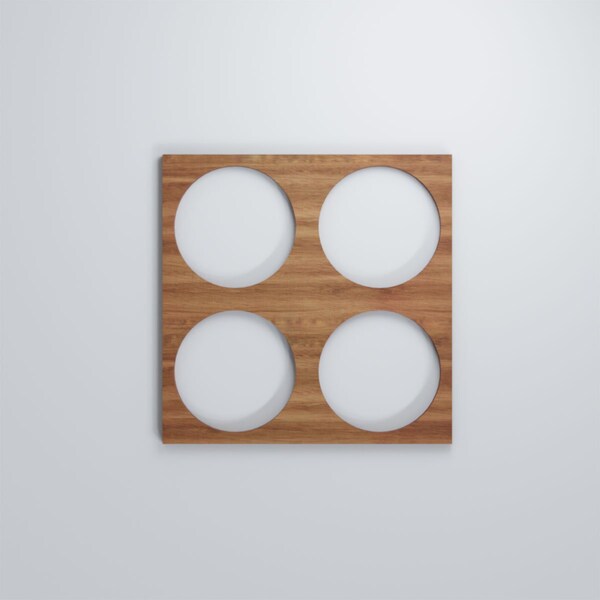 Ekena Millwork Small Wembley Decorative Fretwork Wood Wall Panels, Walnut, 11 3/8"W x 11 3/8"H x 3/8"T - WALW12X12X0375WEMWA