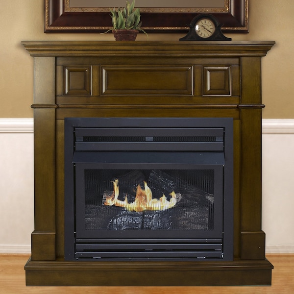 Pleasant Hearth 42 VentFree Dual Gas Fireplace 30,000 BTUs  Heritage finish - VFF2-PHIMD-2H