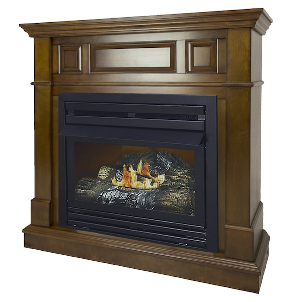 Pleasant Hearth 42 VentFree Dual Gas Fireplace 30,000 BTUs  Heritage finish - VFF2-PHIMD-2H
