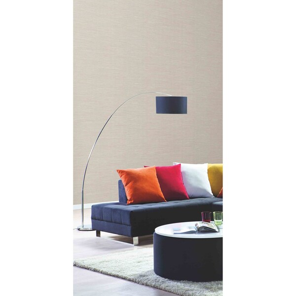 York Wallcoverings Ramie Weave Light Grey Wallpaper - CD1032N