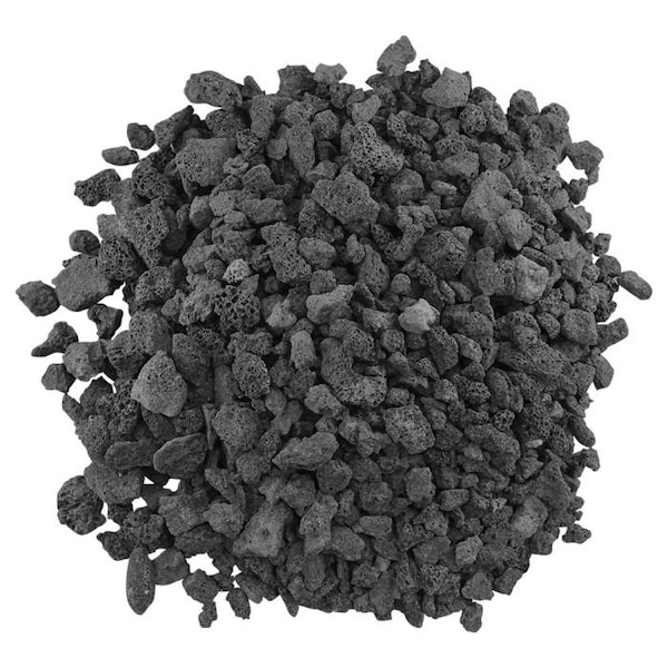 American Fire Glass Medium Black Lava Rock - 10 Lbs - LAVA-M-10