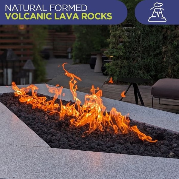 American Fire Glass Medium Black Lava Rock - 10 Lbs - LAVA-M-10