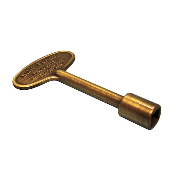 Blue Flame Blue Flame Silver Antique Brass Zinc Gas Valve Key - BF.KY.04
