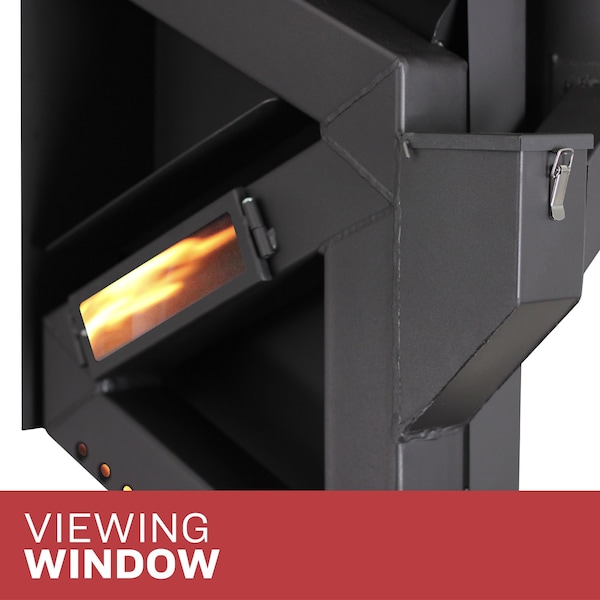Us Stove Co 2,000 Sqft WiseWay EPA Certified Gravity Fed NonElectric Pellet Stove - GW1949