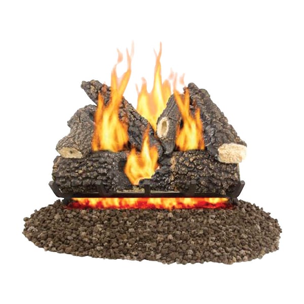 Ghp Pleasant Hearth Arlington Ash Fireplace Log Set Unlimited hr 56 lb - VL-AA24D