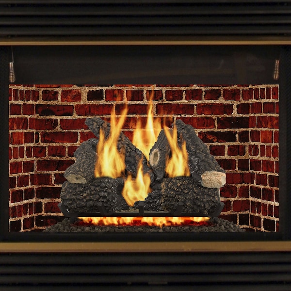 Ghp Pleasant Hearth Arlington Ash Fireplace Log Set Unlimited hr 56 lb - VL-AA24D