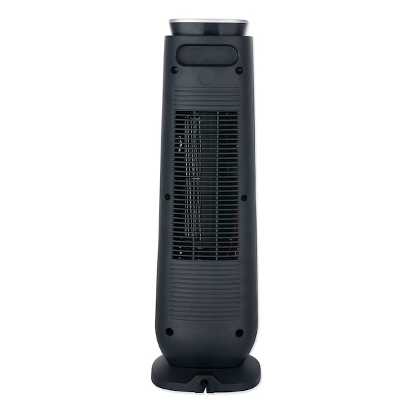Alera Ceramic Heater Tower w/Remote Control, 7.17" x 7.17" x 22.95", Black - HECT24