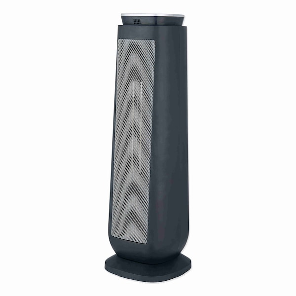 Alera Ceramic Heater Tower w/Remote Control, 7.17" x 7.17" x 22.95", Black - HECT24