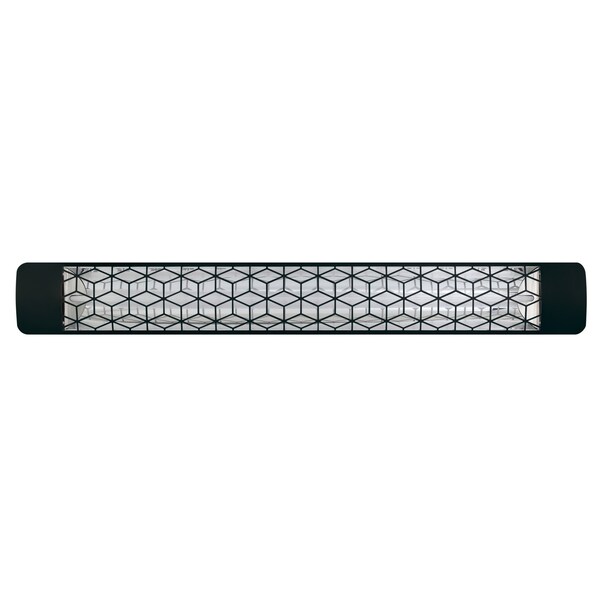 Eurofase 304 SS 61in Single Element 3000W 480V Heater, Black, Stella Decor Plate - EF30480B6