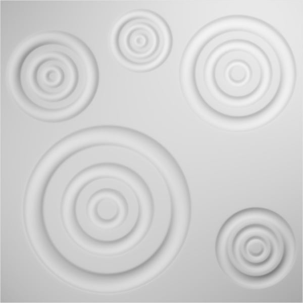Ekena Millwork 19 5/8in. W x 19 5/8in. H Reece EnduraWall Decor 3D Wall Panel Covers, Total 26.75 Sq. Ft., 10PK - WP20X20REWH-CASE-10