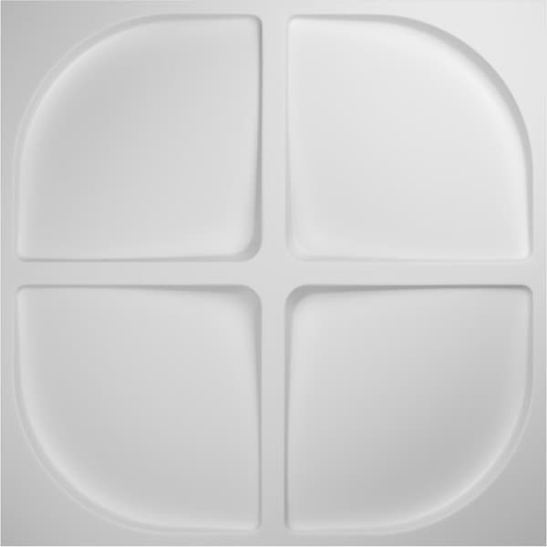 Ekena Millwork Edmund EnduraWall Decorative 3D Wall Panel, White, 19 5/8"W x 19 5/8"H - WP20X20EUWH