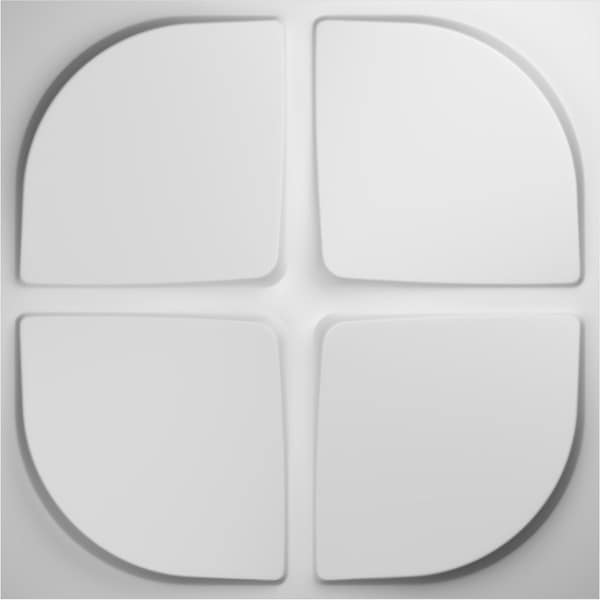 Ekena Millwork Edmund EnduraWall Decorative 3D Wall Panel, White, 19 5/8"W x 19 5/8"H - WP20X20EUWH