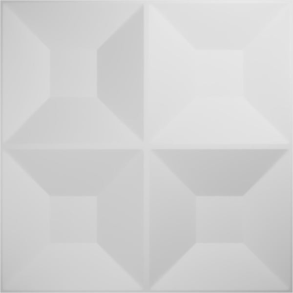 Ekena Millwork 19 5/8in. W x 19 5/8in. H Foster EnduraWall Decor 3D Wall Panel Covers, Total 32.1 Sq. Ft., 12PK - WP20X20FOWH-CASE-12