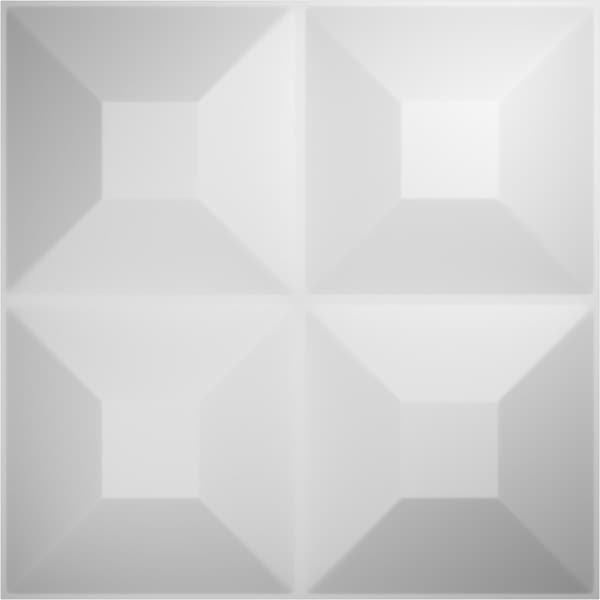 Ekena Millwork 19 5/8in. W x 19 5/8in. H Foster EnduraWall Decor 3D Wall Panel Covers, Total 32.1 Sq. Ft., 12PK - WP20X20FOWH-CASE-12