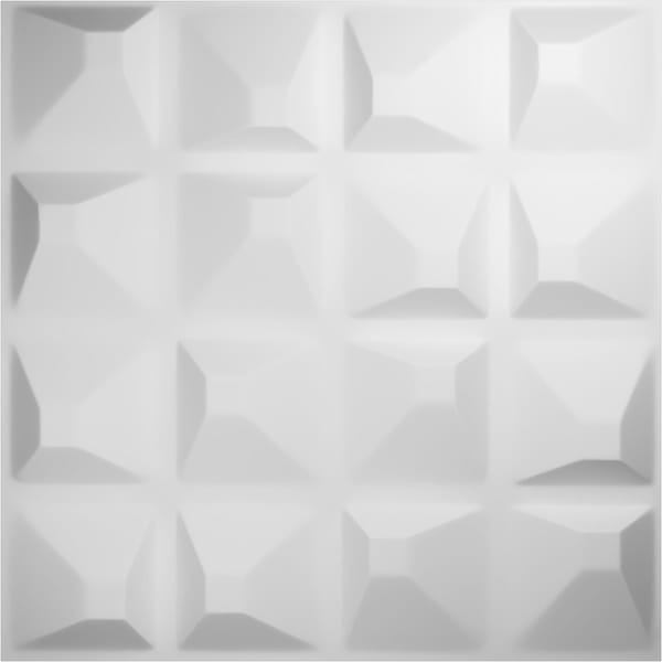 Ekena Millwork 19 5/8in. W x 19 5/8in. H Tristan EnduraWall Decor 3D Wall Panel Covers Total 53.49 Sq. Ft., 20PK - WP20X20TNWH-CASE-20