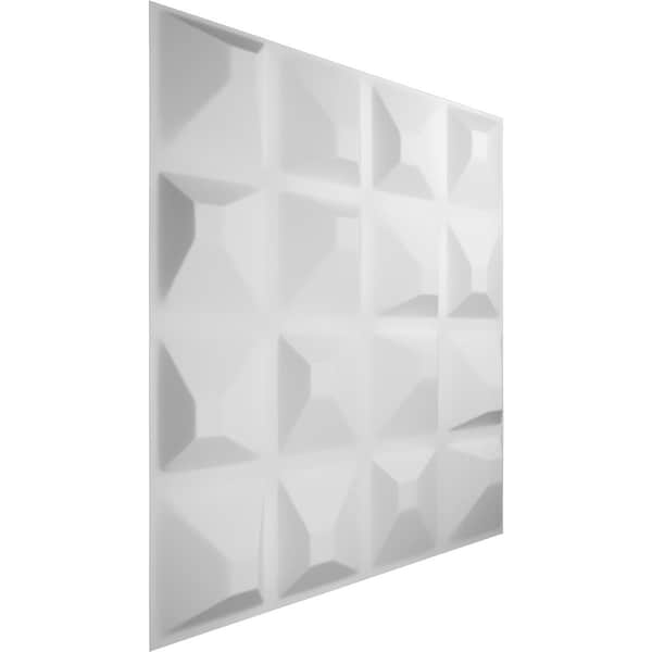 Ekena Millwork 19 5/8in. W x 19 5/8in. H Tristan EnduraWall Decor 3D Wall Panel Covers Total 53.49 Sq. Ft., 20PK - WP20X20TNWH-CASE-20