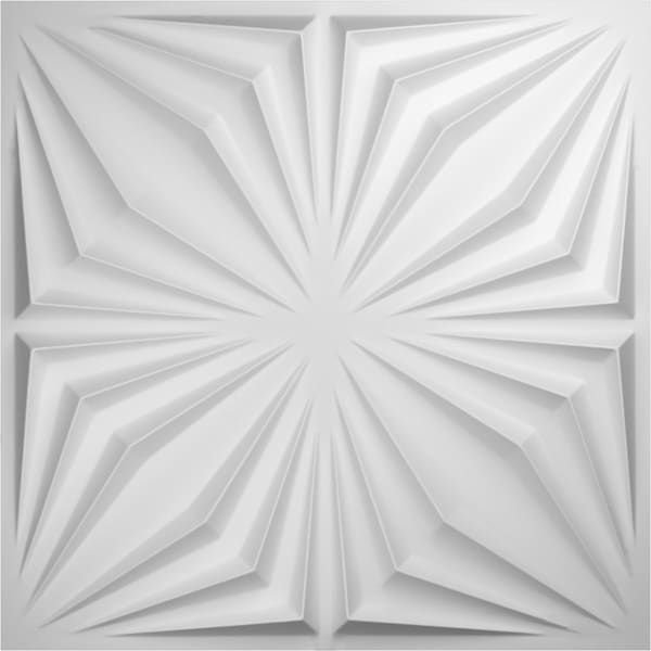Ekena Millwork 19 5/8in. W x 19 5/8in. H Asher EnduraWall Decorative 3D Wall Panel, White, 20PK - WP20X20AHWH-CASE-20