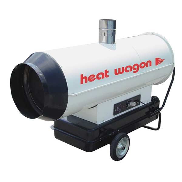 Heat Wagon Portable Oil and Kerosene Torpedo Heater, 174,900 BtuH, #1 Diesel, #2 Diesel, Jet A, JP-8, Kerosene - HVF210