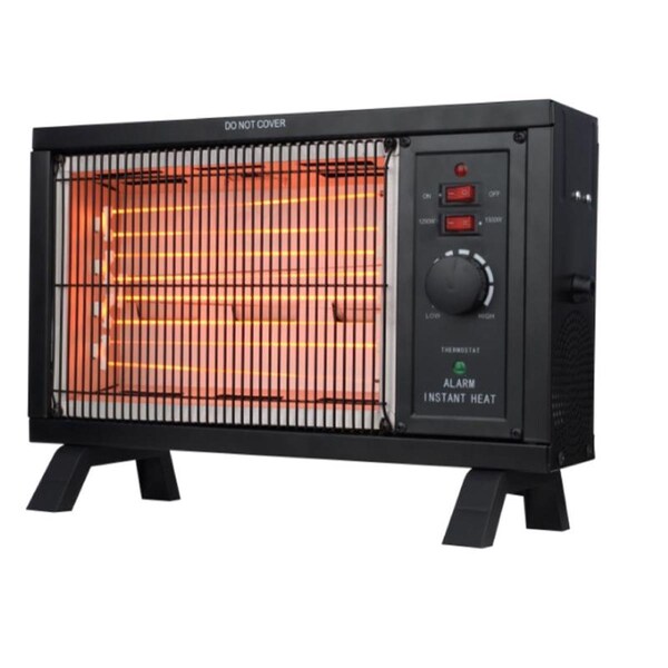 Disciplediscipulo 11.25 x 11.95 x 6 in. Electric Infrared Heater, Black - DI3307379