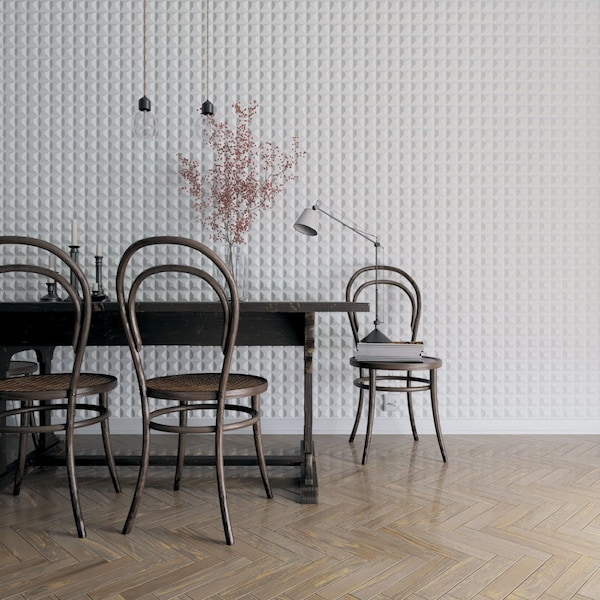 Ekena Millwork 19 5/8in. W x 19 5/8in. H Bradford EnduraWall Decor 3D Wall Panel Covers, Total 32.1 Sq. Ft., 12PK - WP20X20BRWH-CASE-12