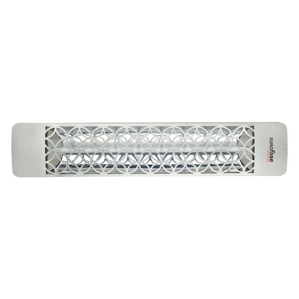 Eurofase 304 SS 39in Single Element 1500W 120V Heater, Stainless Steel, Clover Decor Plate - EF15120S2