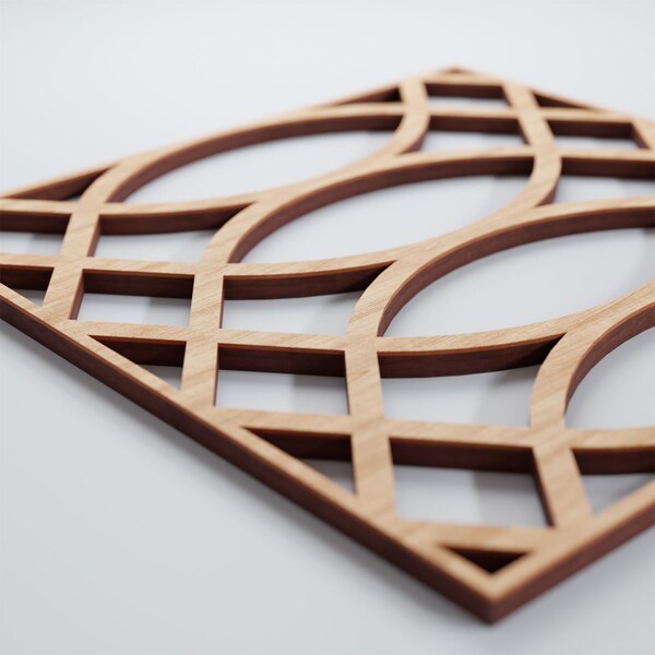 Ekena Millwork Small Montrose Decorative Fretwork Wood Wall Panels, Alder, 11 3/8"W x 11 3/8"H x 3/8"T - WALW12X12X0375MNTAL