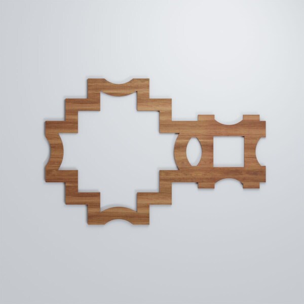 Ekena Millwork Large Cordova Decorative Fretwork Wood Wall Panels, Walnut, 35 1/8"W x 23 3/8"H x 3/8"T - WALW24X24X0375CRVWA