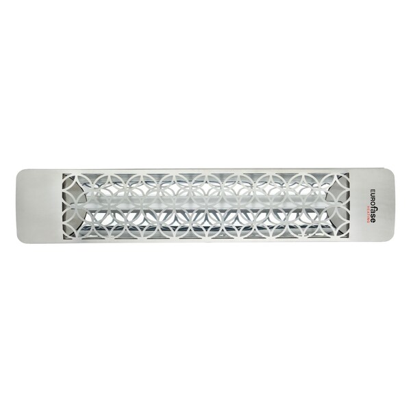 Eurofase 304 SS 39in Single Element 2000W 480V Heater, Stainless Steel, Clover Decor Plate - EF20480S2