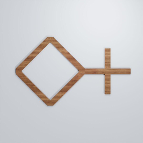Ekena Millwork Large Cameron Decorative Fretwork Wood Wall Panels, Walnut, 39 "W x 23 3/8"H x 3/8"T - WALW24X24X0375CAMWA