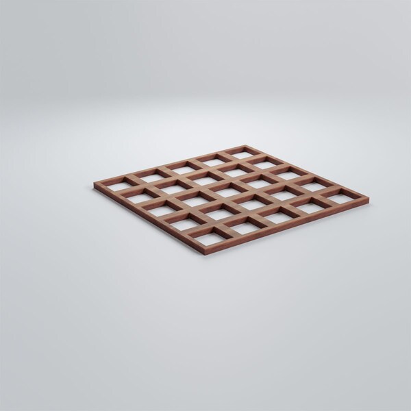 Ekena Millwork Small Manchester Decorative Fretwork Wood Wall Panels, Walnut, 11 3/8"W x 11 3/8"H x 3/8"T - WALW12X12X0375MNCWA
