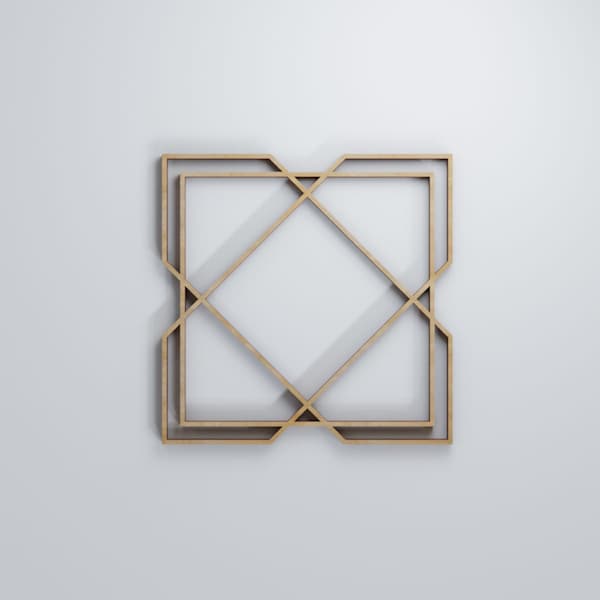 Ekena Millwork Extra Small Kiowa Decorative Fretwork Wood Wall Panels, Birch, 7 3/8"W x 7 3/8"H x 3/8"T - WALW08X08X0375KWABI
