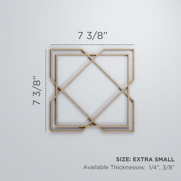 Ekena Millwork Extra Small Kiowa Decorative Fretwork Wood Wall Panels, Birch, 7 3/8"W x 7 3/8"H x 3/8"T - WALW08X08X0375KWABI