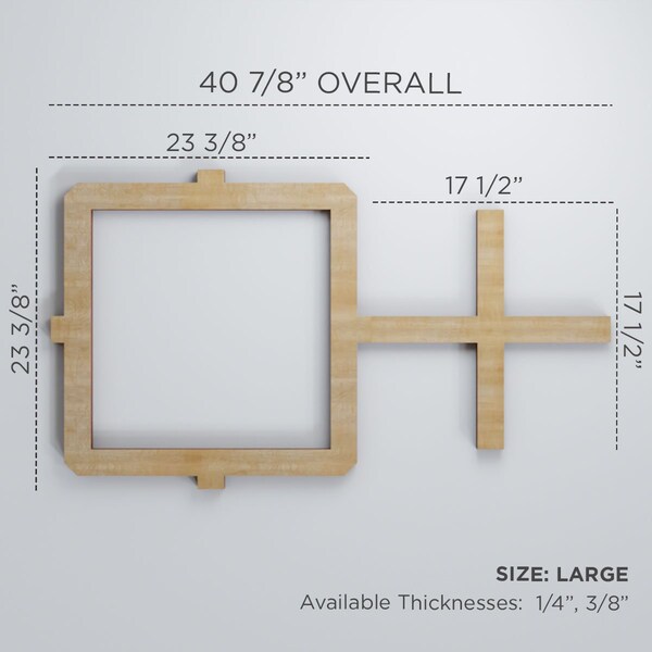 Ekena Millwork Large Carlisle Decorative Fretwork Wood Wall Panels, Hickory, 40 7/8"W x 23 3/8"H x 3/8"T - WALW24X24X0375CARHI