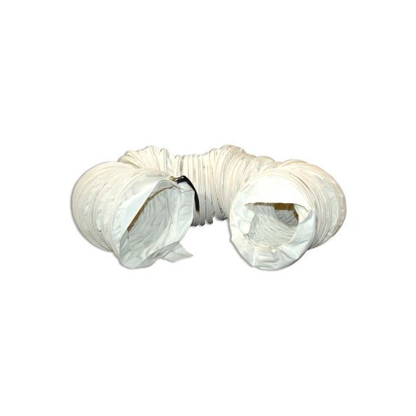 Enerco Group Heatstar 16" Dia. Flexible Heat Duct For Indirect Fired Forced Air Kerosene Heater, 25'L, White - F150050