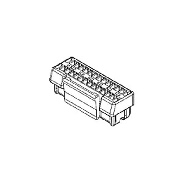 Conector de placa Molex, 38 contactos, 2 filas, hembra, paso de 0.049 pulgadas, terminal de engaste, bloqueo - 5041863800.