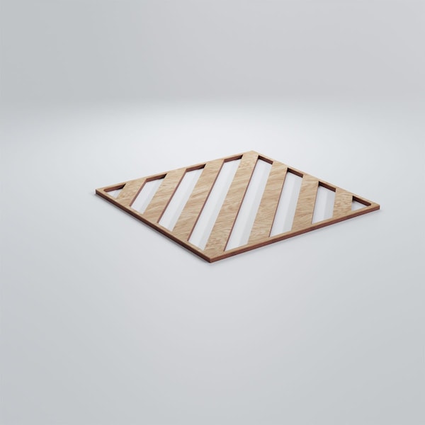 Ekena Millwork Medium Rothwell Decorative Fretwork Wood Wall Panels, Red Oak, 15 3/8"W x 15 3/8"H x 3/8"T - WALW16X16X0375RTWRO